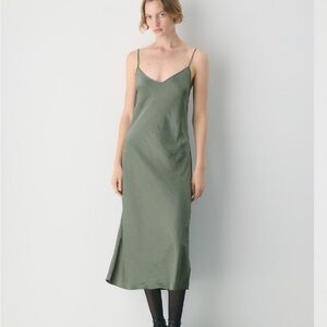 Wilfred Olive Slip Midi Dress